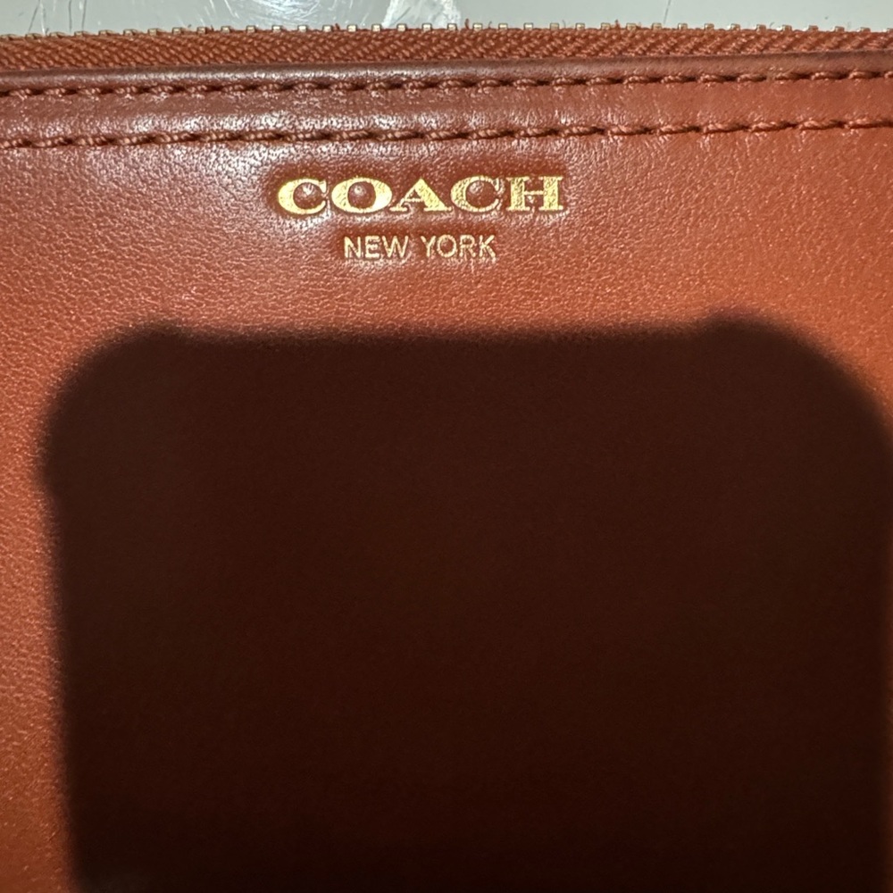 Coach Tan Napa Leather Slim Zip Wallet - Picture 13 of 13